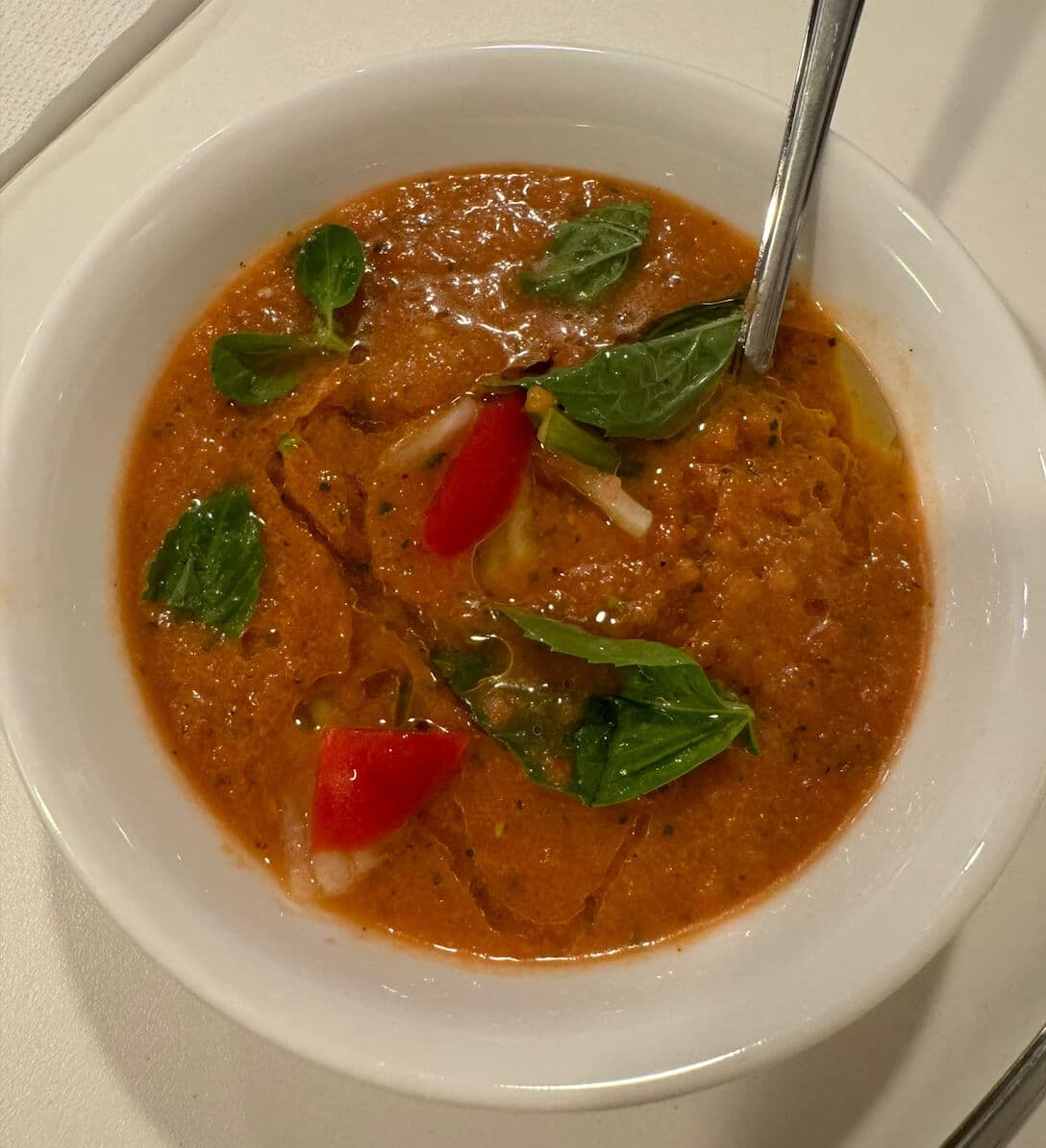 Fresh Vegan Gazpacho with Basil & Cucumber (Easy No-Cook Summer Soup)